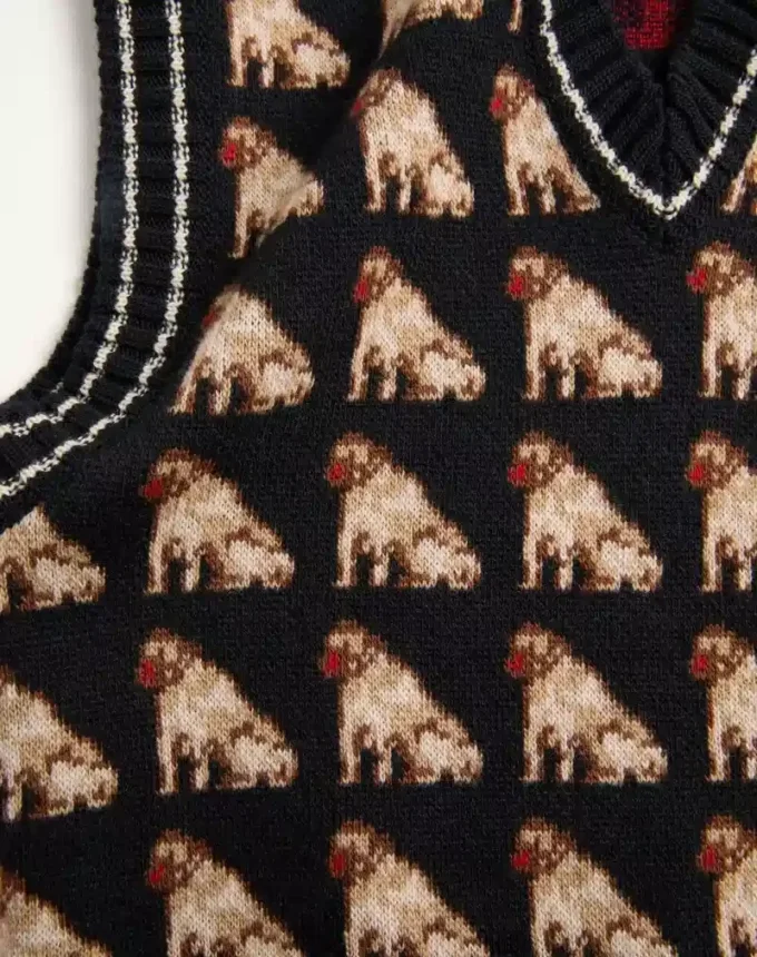 Petit Charles Jacquard-Wollweste Petit Charles Jacquard-Wollweste