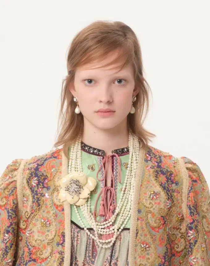 Piqué-Jacke mit Voyage Imaginaire Paisley-Print Piqué-Jacke mit Voyage Imaginaire Paisley-Print