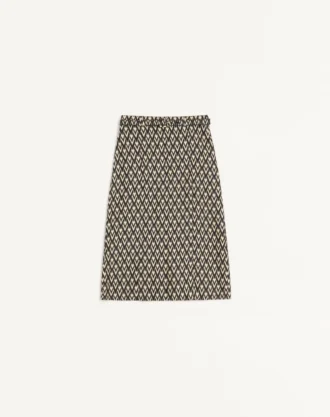 Plisseerock aus Twill Toute La V Plisseerock aus Twill Toute La V