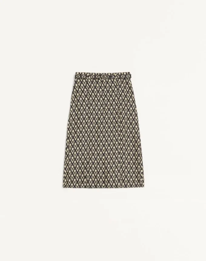 Plisseerock aus Twill Toute La V Plisseerock aus Twill Toute La V
