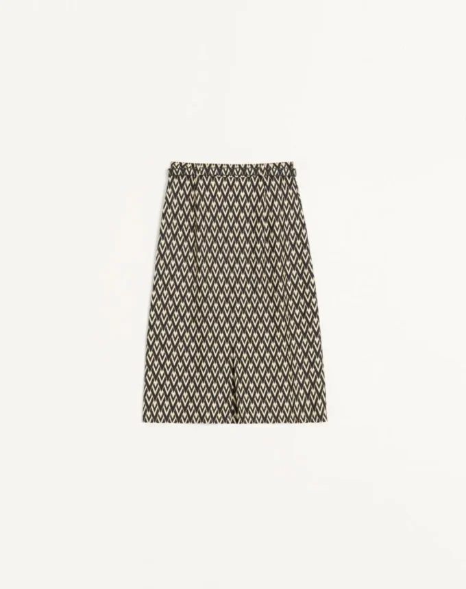 Plisseerock aus Twill Toute La V Plisseerock aus Twill Toute La V