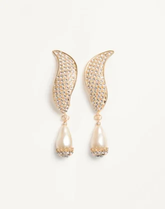 Poetique Des Gouttes Ohrringe aus Metall, Perlen und Swarovski®-Kristallen