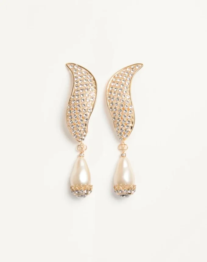 Poetique Des Gouttes Ohrringe aus Metall, Perlen und Swarovski®-Kristallen Poetique Des Gouttes Ohrringe aus Metall, Perlen und Swarovski®-Kristallen