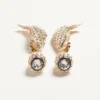 Poetique Des Gouttes Ohrringe aus Metall, Perlen und Swarovski®-Kristallen Poetique Des Gouttes Ohrringe aus Metall, Perlen und Swarovski®-Kristallen