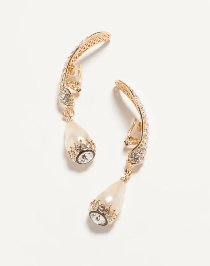 Poetique Des Gouttes Ohrringe aus Metall, Perlen und Swarovski®-Kristallen Poetique Des Gouttes Ohrringe aus Metall, Perlen und Swarovski®-Kristallen