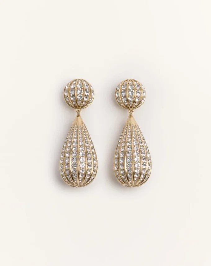 Poetique Des Gouttes Ohrringe aus Metall und Swarovski®-Kristallen