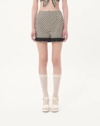 Popeline-Shorts mit Plus De Pois-Print Popeline-Shorts mit Plus De Pois-Print