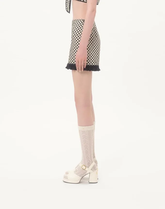 Popeline-Shorts mit Plus De Pois-Print Popeline-Shorts mit Plus De Pois-Print