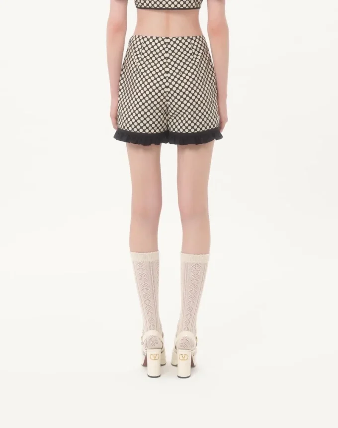 Popeline-Shorts mit Plus De Pois-Print Popeline-Shorts mit Plus De Pois-Print