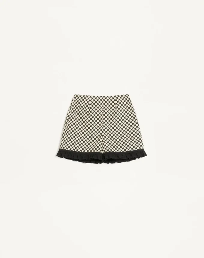 Popeline-Shorts mit Plus De Pois-Print Popeline-Shorts mit Plus De Pois-Print
