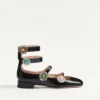 Preshoes Ballerinas mit Riemchen aus Ziegenleder mit Schmuckknöpfen 20 mm Preshoes Ballerinas mit Riemchen aus Ziegenleder mit Schmuckknöpfen 20 mm