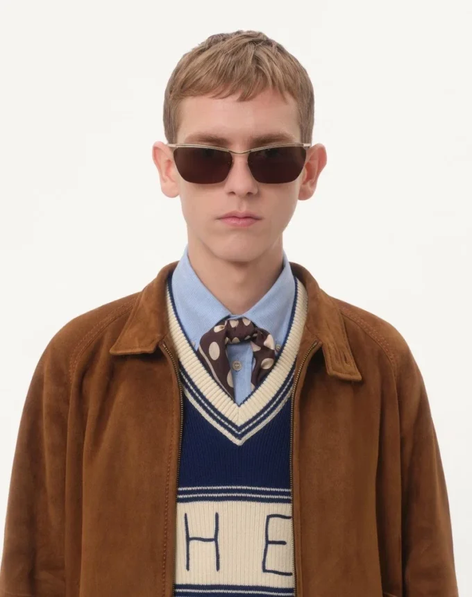 Pullover aus Wolle und Baumwolle mit Chez Valentino Jacquard-Muster Pullover aus Wolle und Baumwolle mit Chez Valentino Jacquard-Muster