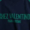 Pullover aus Wolle und Baumwolle mit Chez Valentino Jacquard-Muster Pullover aus Wolle und Baumwolle mit Chez Valentino Jacquard-Muster