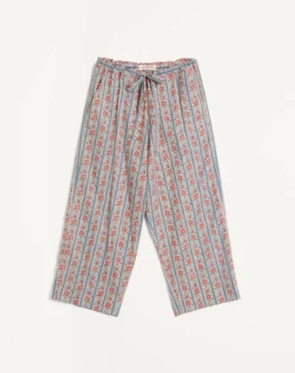 Pyjama-Hose aus Baumwoll-Musselin mit Voyage Imaginaire-Print Pyjama-Hose aus Baumwoll-Musselin mit Voyage Imaginaire-Print