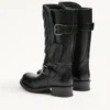 Rayons Bikerstiefel aus Kalbsleder und Nappaleder mit Chevron-Muster 40 mm Rayons Bikerstiefel aus Kalbsleder und Nappaleder mit Chevron-Muster 40 mm