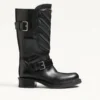 Rayons Bikerstiefel aus Kalbsleder und Nappaleder mit Chevron-Muster 40 mm Rayons Bikerstiefel aus Kalbsleder und Nappaleder mit Chevron-Muster 40 mm