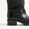 Rayons Bikerstiefel aus Kalbsleder und Nappaleder mit Chevron-Muster 40 mm Rayons Bikerstiefel aus Kalbsleder und Nappaleder mit Chevron-Muster 40 mm