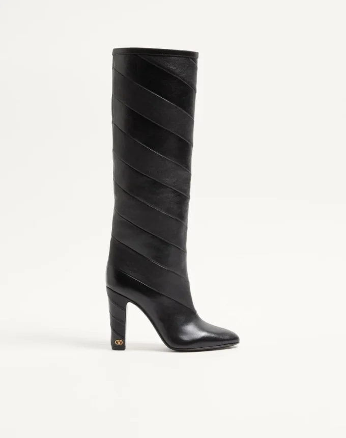 Rayons Nappa-Stiefel mit Chevron-Muster 100 mm Rayons Nappa-Stiefel mit Chevron-Muster 100 mm