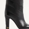 Rayons Nappa-Stiefel mit Chevron-Muster 100 mm Rayons Nappa-Stiefel mit Chevron-Muster 100 mm