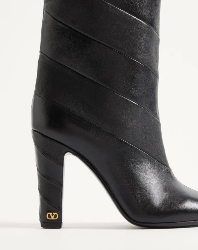 Rayons Nappa-Stiefel mit Chevron-Muster 100 mm Rayons Nappa-Stiefel mit Chevron-Muster 100 mm