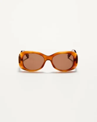 Rechteckige Acetatbrille im Stil der 70er Jahre