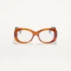 Rechteckige Acetatbrille im Stil der 70er Jahre Rechteckige Acetatbrille im Stil der 70er Jahre