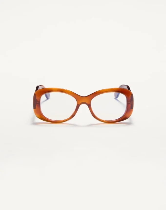 Rechteckige Acetatbrille im Stil der 70er Jahre Rechteckige Acetatbrille im Stil der 70er Jahre