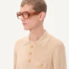 Rechteckige Acetatbrille im Stil der 70er Jahre Rechteckige Acetatbrille im Stil der 70er Jahre
