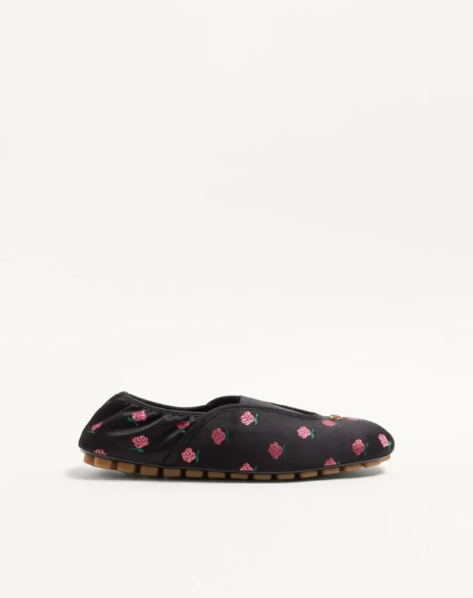 Rhytmika Slipper aus Jacquard-Stoff in Rosa