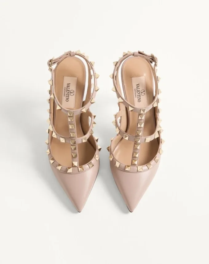 Rockstud Ankle Strap Pump 100 mm
