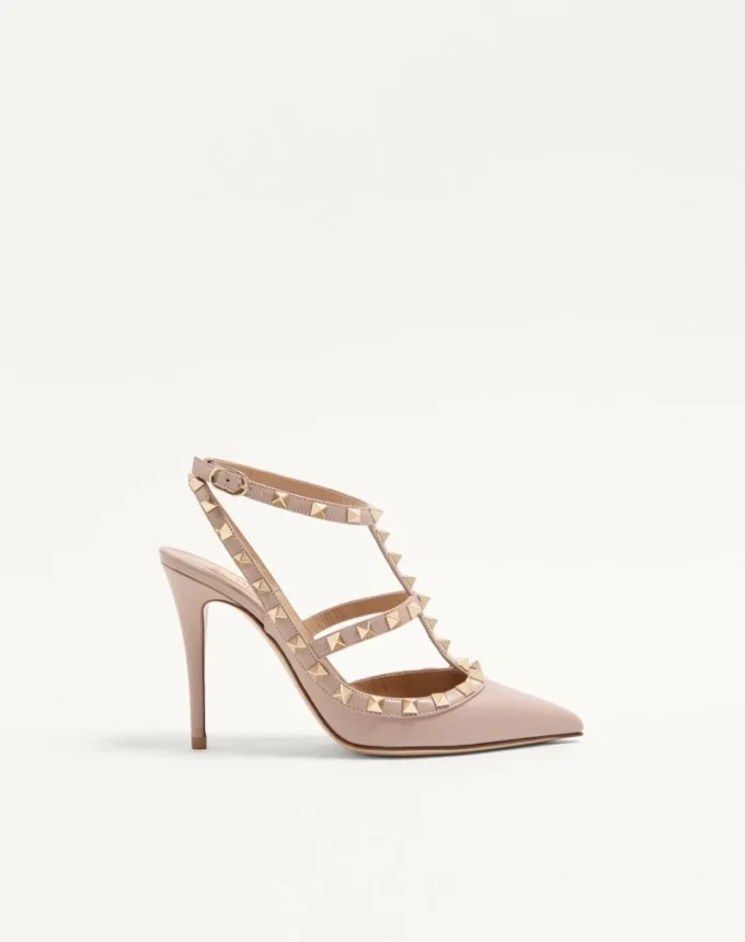 Rockstud Ankle Strap Pump 100 mm