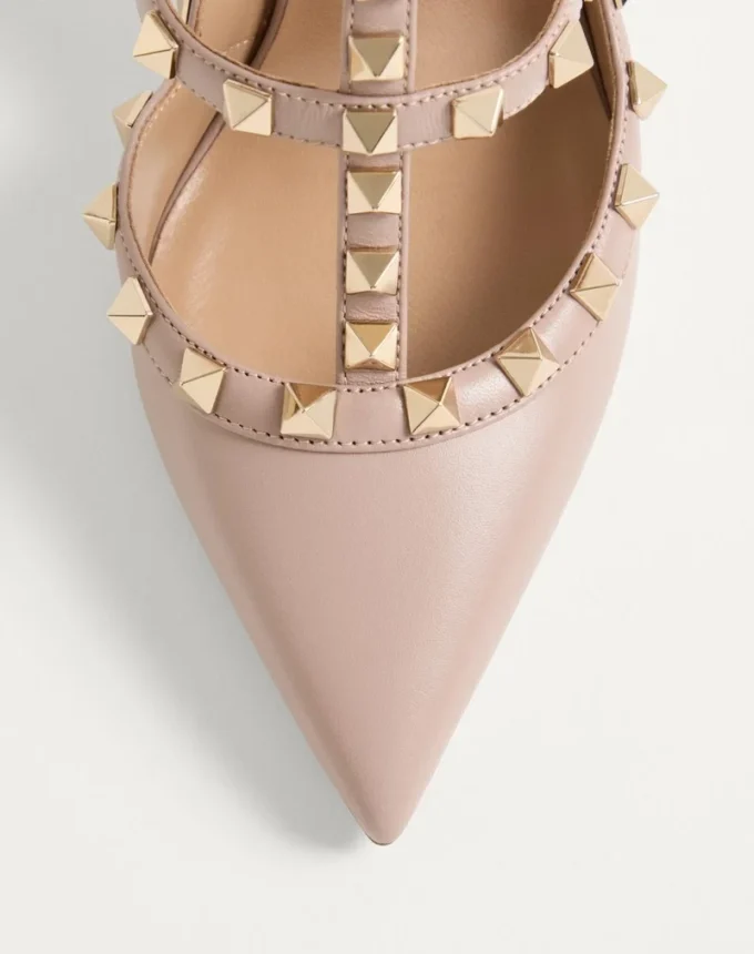 Rockstud Ankle Strap Pump 100 mm