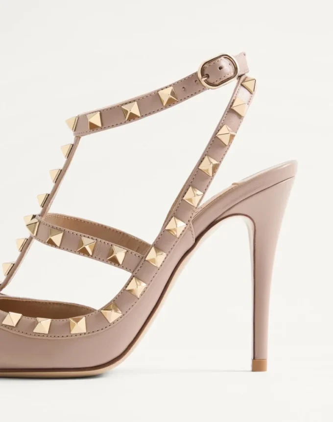Rockstud Ankle Strap Pump 100 mm