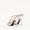 Rockstud Décolleté aus laminiertem Nappaleder mit Cabochon und Kristallen 100 mm Rockstud Décolleté aus laminiertem Nappaleder mit Cabochon und Kristallen 100 mm