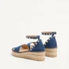 Rockstud Double Flatform Sandal aus Denim 55 mm Rockstud Double Flatform Sandal aus Denim 55 mm
