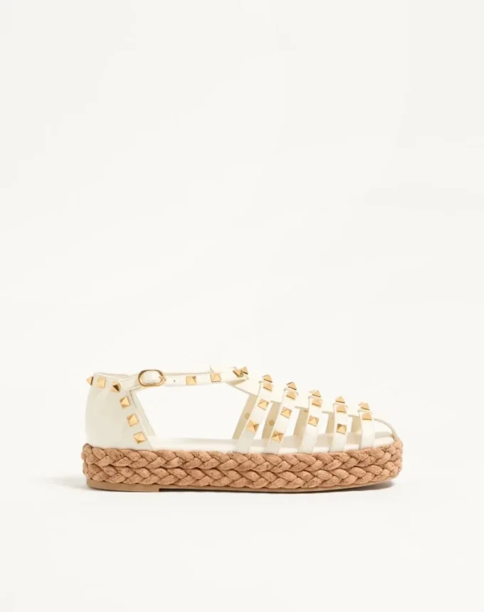 Rockstud Fishermen Kalbsleder-Sandalen 30 mm