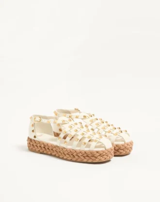 Rockstud Fishermen Kalbsleder-Sandalen 30 mm