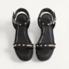 Rockstud Flatform Sandal aus Kalbsleder 45 mm Rockstud Flatform Sandal aus Kalbsleder 45 mm