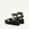 Rockstud Flatform Sandal aus Kalbsleder 45 mm Rockstud Flatform Sandal aus Kalbsleder 45 mm
