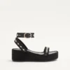 Rockstud Flatform Sandal aus Kalbsleder 45 mm Rockstud Flatform Sandal aus Kalbsleder 45 mm