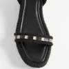 Rockstud Flatform Sandal aus Kalbsleder 45 mm Rockstud Flatform Sandal aus Kalbsleder 45 mm