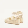 Rockstud Flatform-Sandalen aus laminiertem Nappaleder 45 mm Rockstud Flatform-Sandalen aus laminiertem Nappaleder 45 mm