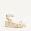 Rockstud Flatform-Sandalen aus laminiertem Nappaleder 45 mm Rockstud Flatform-Sandalen aus laminiertem Nappaleder 45 mm