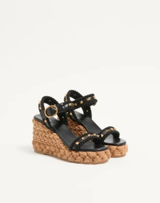ROCKSTUD KEILABSATZ AUS KALBSLEDER 100 MM