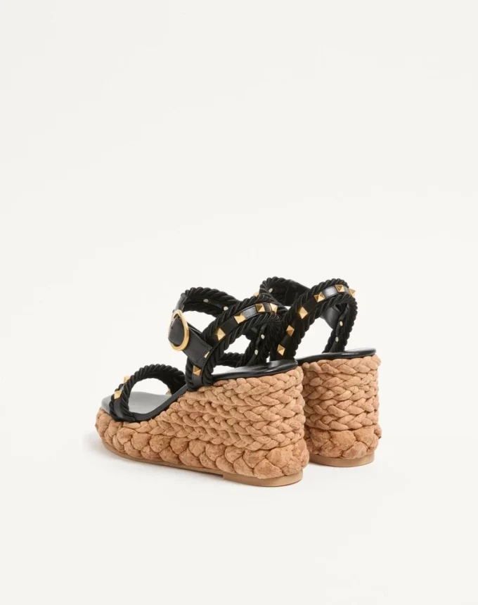 ROCKSTUD KEILABSATZ AUS KALBSLEDER 100 MM ROCKSTUD KEILABSATZ AUS KALBSLEDER 100 MM