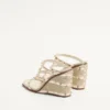 Rockstud-Keilsandaletten aus laminiertem Nappaleder mit Cornely-Stickerei 100 mm Rockstud-Keilsandaletten aus laminiertem Nappaleder mit Cornely-Stickerei 100 mm