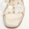 Rockstud-Keilsandaletten aus laminiertem Nappaleder mit Cornely-Stickerei 100 mm Rockstud-Keilsandaletten aus laminiertem Nappaleder mit Cornely-Stickerei 100 mm