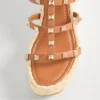 Rockstud Keilsandaletten mit Riemchen aus Kalbsleder 95 mm Rockstud Keilsandaletten mit Riemchen aus Kalbsleder 95 mm