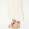 Rockstud Laminierte Nappa-Keilsandaletten 90 mm