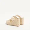 Rockstud Laminierte Nappa-Keilsandaletten 90 mm